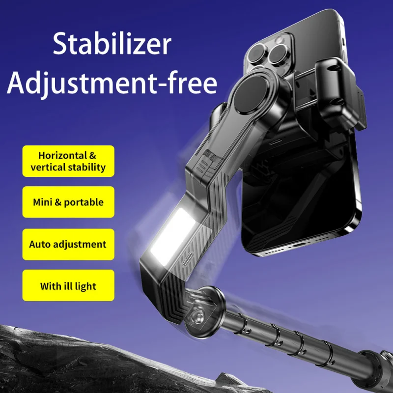 

Phone Selfie Stick with LED Fill Light Q31 Stabilizer Anti - shake Telescopic Tripod Four - leg Stand Travel Portable