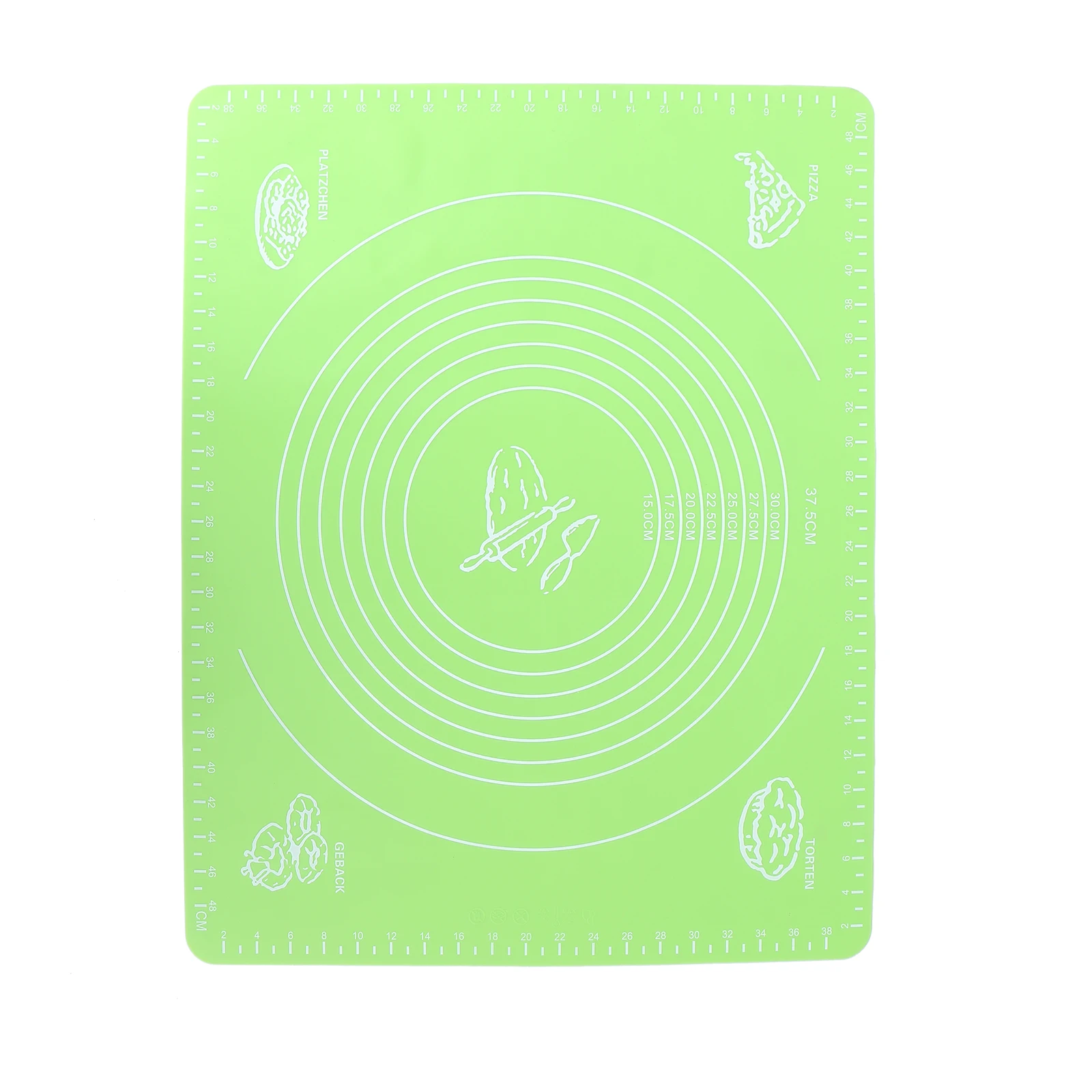 

Extra Large Thick Silicone Baking Mat Green Non Stick Pastry Rolling Mat With Measurements Stain Resistant Tarnish Free Oven