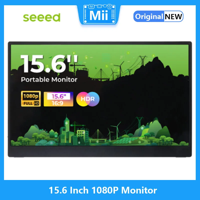 15.6 Inch 1080P Monitor IPS, HDR, 100%sRGB, Mini HDMI, Type-C, Speaker, Compatible for Raspberry Pi/Nvidia Jetson/PC/reRouter