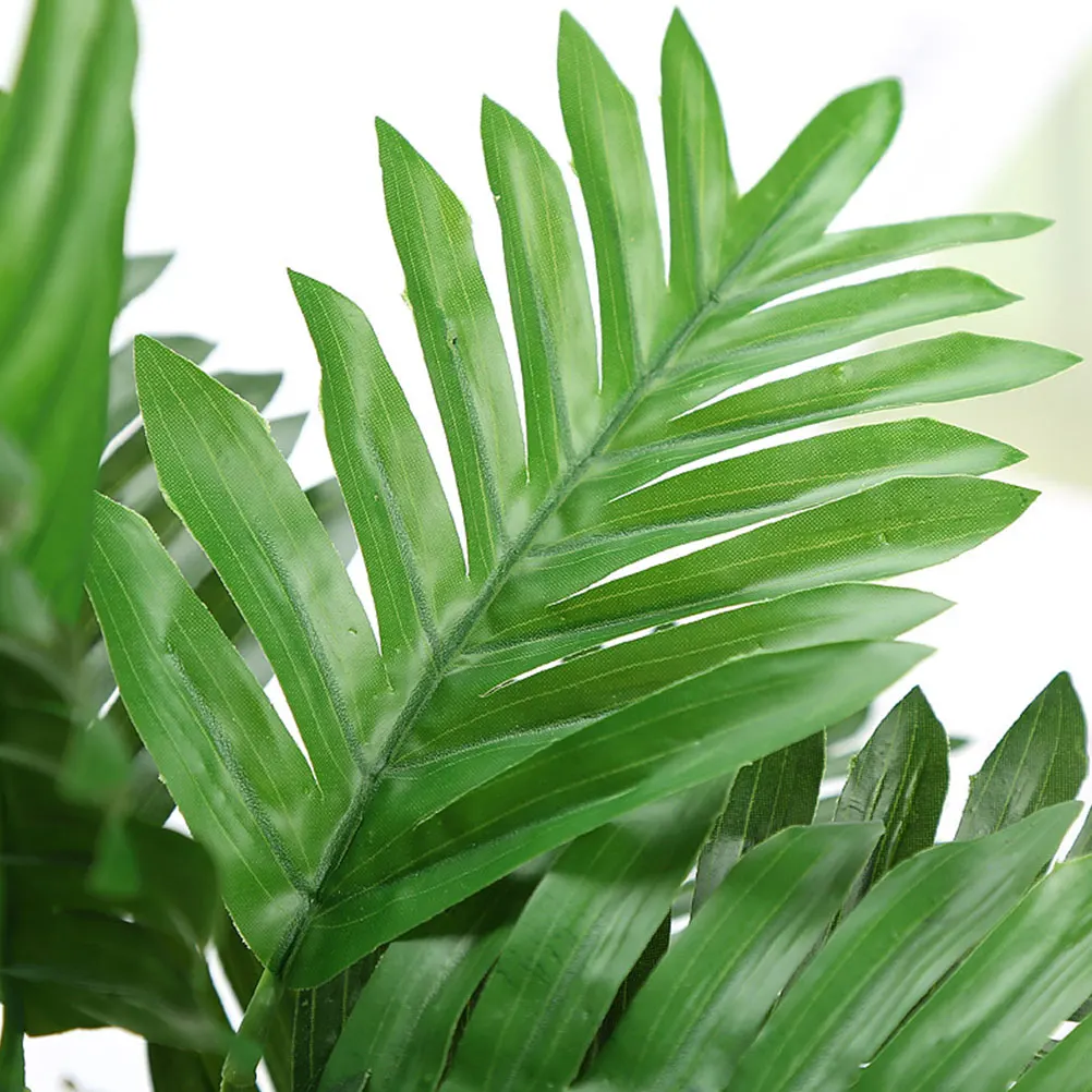 

2pcs Simulated Plants Decor Artificial Folium Cycas Flower Arrangement 9 Fork Green Household Ornament For Home Office