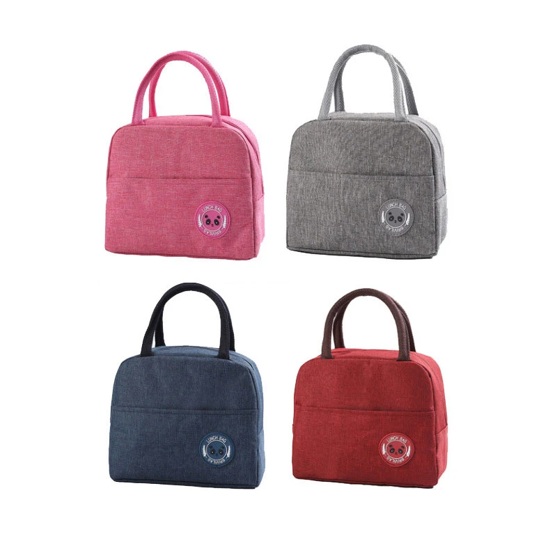 Sac à lunch portable avec poignée de sangle, sac isotherme pour femme, sac de nourriture pour le travail, boîte à lunch thermique pour étudiant, sac