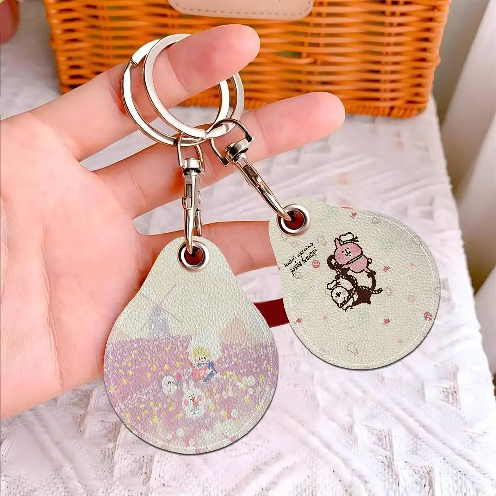 Cartoon Art K-Kanaheis Cute Mini Water Drop Shape Community Access Card Holder Elevator Card Sensor Drop Card Protector Keychain