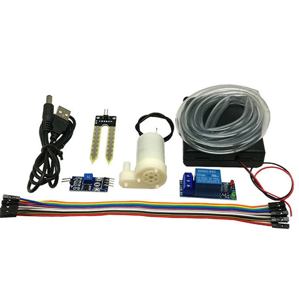 Automatic Irrigation Module DIY Kit Automatic Irrigation Garden Kit Soil Moisture Sensor Mini Water Pump for Arduino