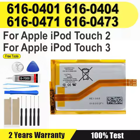 616-0401 616-0404 616-616-0471 616-0473 Battery For Apple iPod Touch 2 3nd Touch2 Touch3 3G Batterie +Gift Tools