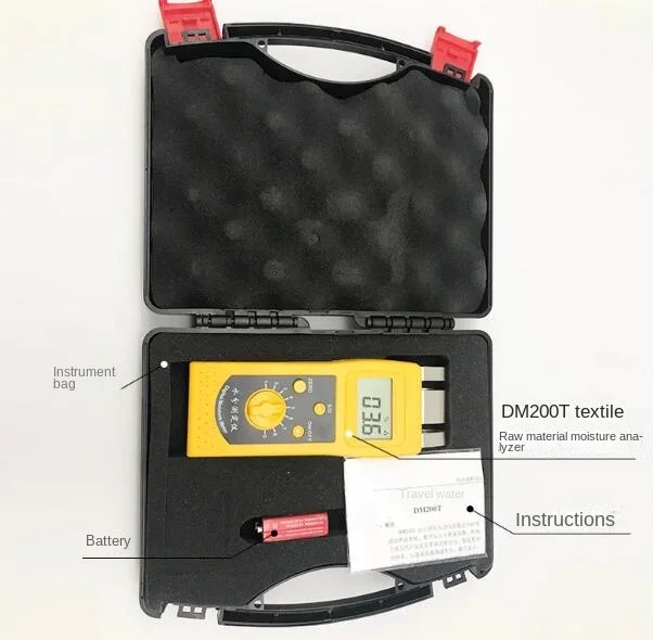 Pantalla digital LED de herramientas de medición del contenido de humedad del medidor de humedad textil de cuero de tela