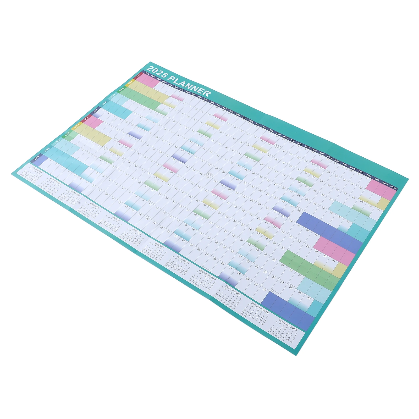 

1Set Wall Calendar 2025 Large Erasable Vertical Paper Calendar Hanging Planner Family Organizer Yearly Scheduling Tool