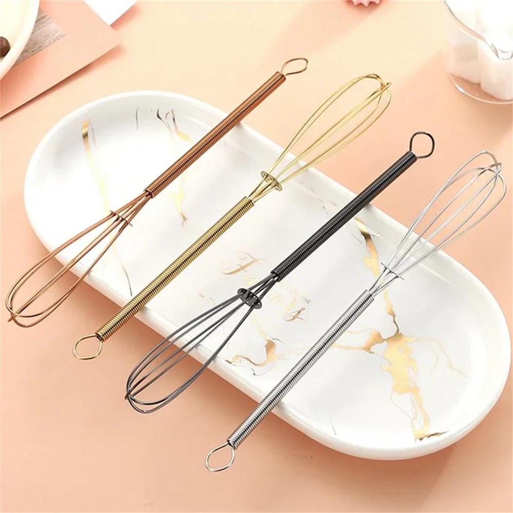 Cream Whipper Four-color Fine Steel Wire Hanging Storage Reinforcement Ring Small and Exquisite Kitchen Tools Mini Egg Beater