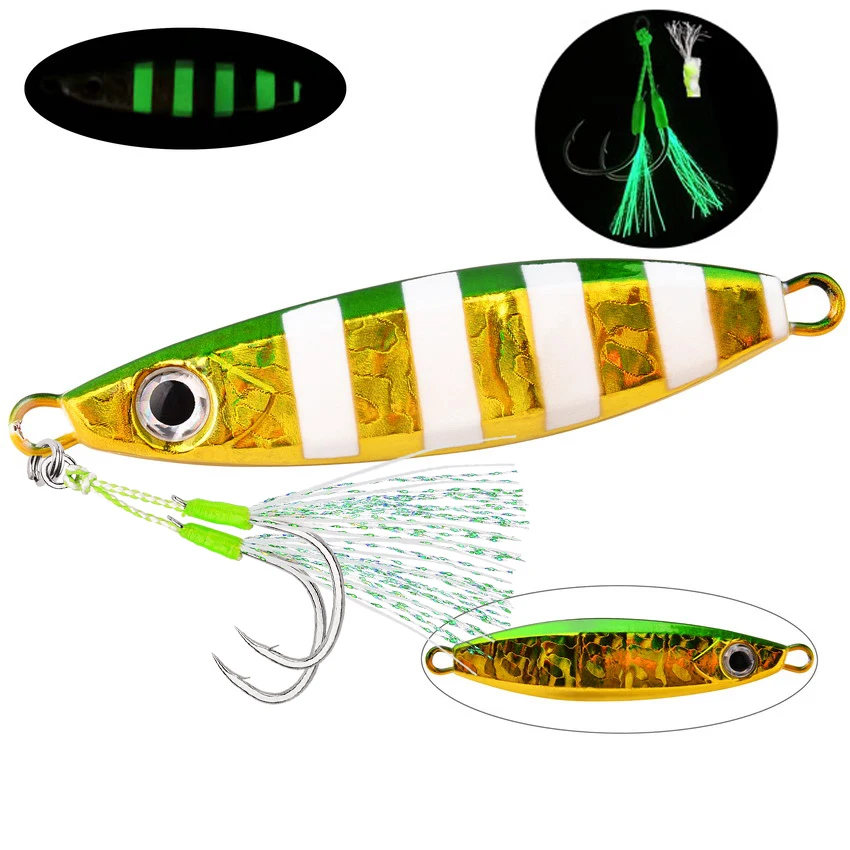 1pcs 40g 60g 80g 100g Metal Jig Spoon Lure Artificial Bait Shore Slow Sinking Jigging Hard Bass Fishing Tackle Pesca view 6