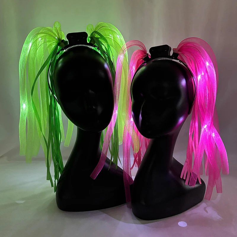 เครื่องประดับผมสีชมพูแบบถักเปียพร้อมแว่นตา ที่คาดผมเจ้าสาวสีชมพู ชุดคอสตูมสำหรับงานปาร์ตี้สละโสด งานแสดง ฮาโลวีน และคอสเพลย์