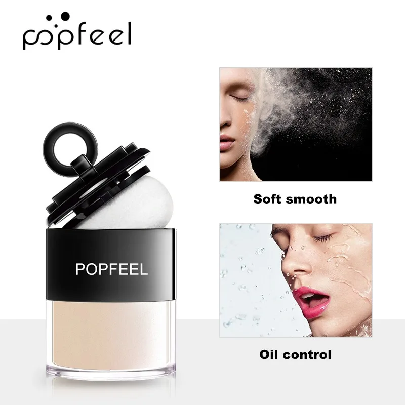 POPFEEL-polvo para rejuvenecimiento de la piel, reparador facial y ajuste de maquillaje, corrector, Control de aceite, cabeza, Puff, cosméticos