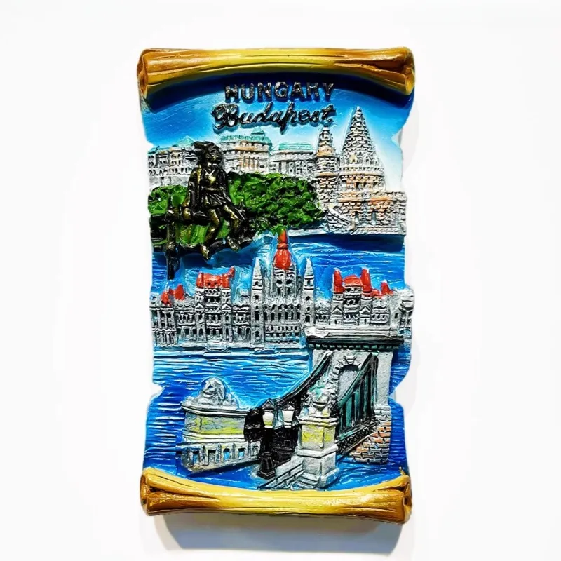 Hungary Souvenirs Budapest Fridge Magnets Home Decoration Széchenyi Chain Bridge Fridge Stickers Birthday Gifts