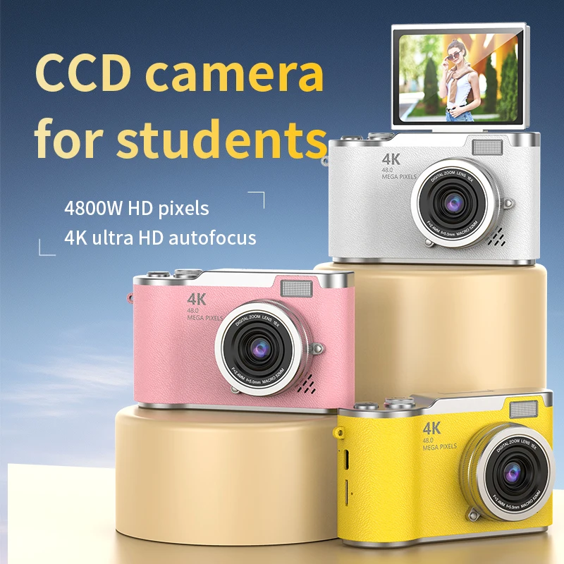 

HD Digital Camera 64MP for Beginners Camcorder Autofocus Vlogging Camera with 2.4" Inches Rechargeable for Kid Photography Gift