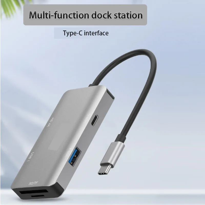 

External screen USB 3.0 HUB Smart Tv Stick 4K screen saver dock station SD/TF card reading TYPE-C TO HDMI-compatible Adapter