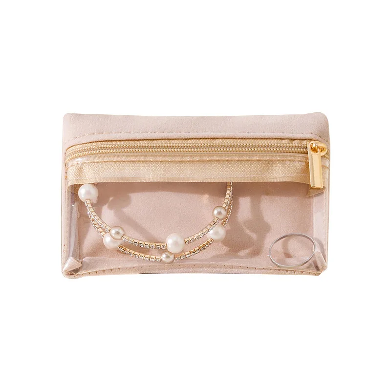 حقيبة مجوهرات مخملية للأقراط والخواتم والأساور، حقيبة تنظيم مجوهرات السفر المحمولة الممتازة