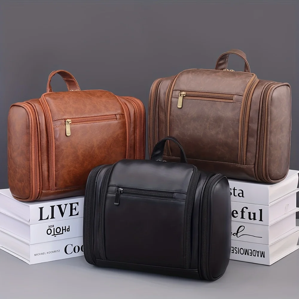 Große Unisex-Reise-Kulturtasche mit Haken, Mehrfach-Fächer-Waschtasche, Ideal für Tägliche Ausflüge, Perfektes Geschenk für Männer und Frauen – Detail 8