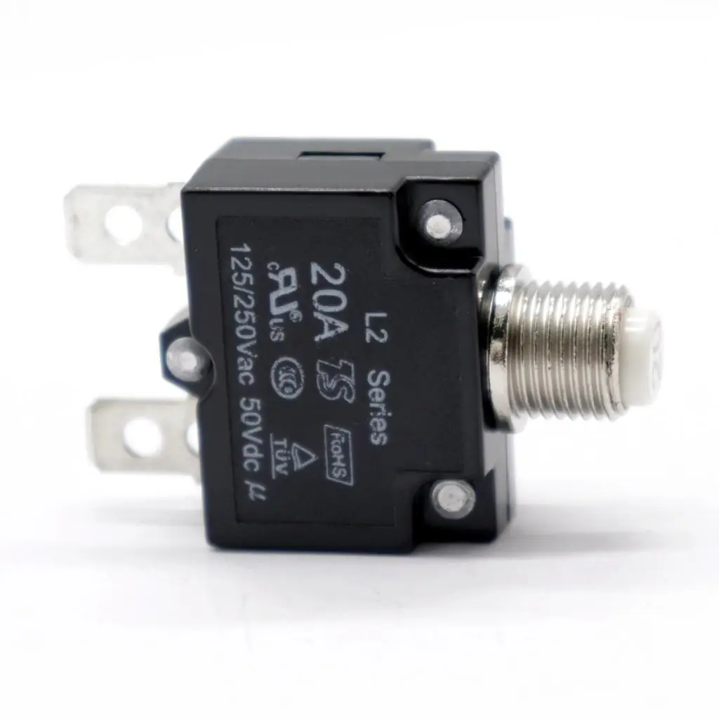 Overload Switch with Transparent Cap Manual Reset Circuit Breaker for Electrical Wood Wiring Protection
