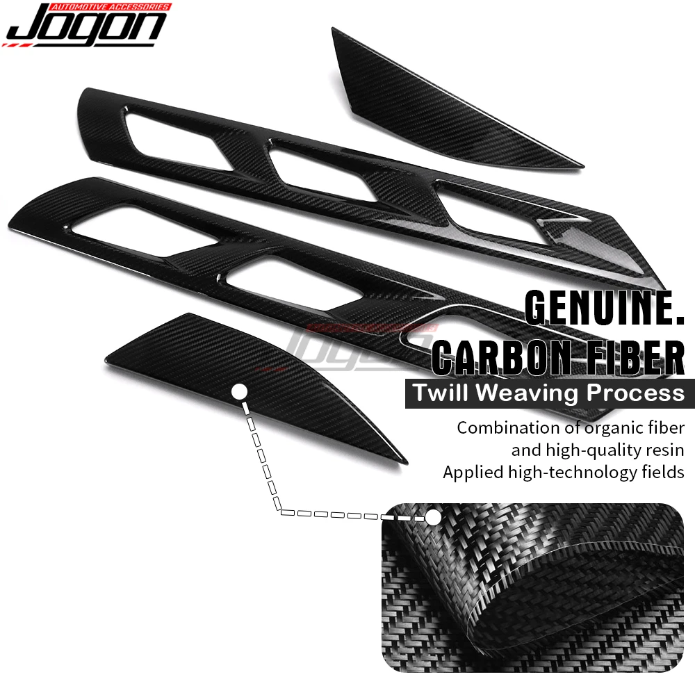 For Lotus Emira GT4 2022-2024 Real Carbon Fiber Exterior Car Rear Window Air Vent Cover Engine Radiator Grille Hood Styling Trim