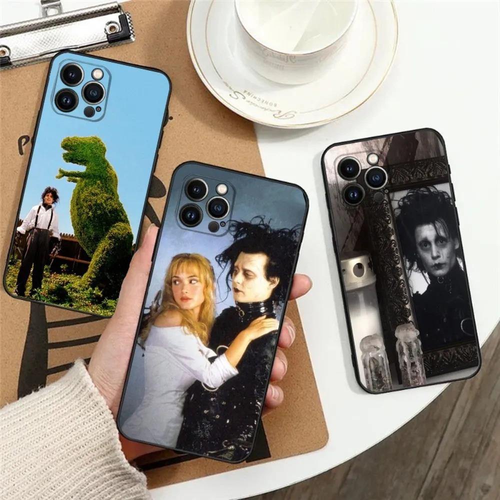 Edward Scissorhands movie Phone Case Phone Case For Apple iPhone 15,14,13,12,11,XS,XR,X,8,7,Pro,Max,Plus,mini Silicone Black