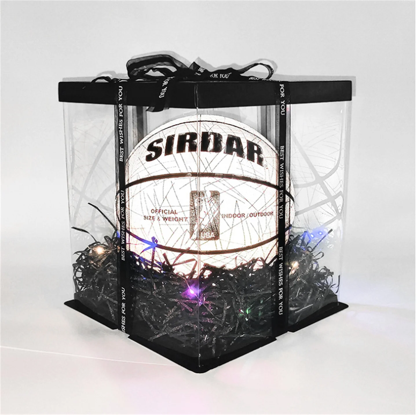 ผู้ชายผู้หญิง 7 #   การแข่งขันกีฬาบาสเก็ตบอล Noctilucent การฝึกอบรมการแข่งขันบาสเก็ตบอลสะท้อนแสงที่ทนต่อการสึกหรอ