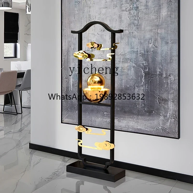 entrance decoration Xiangyun ingot partition into the home light luxury large floor running water ornament