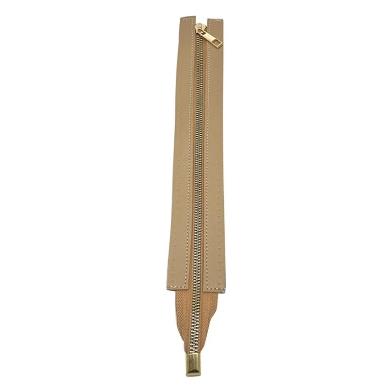 X7XC Multifunctional Zippers 30cm Metal Zipper Heavy Duty PU Leather Zipper Hardware Accessories for DIY Bags Sewing Crafts