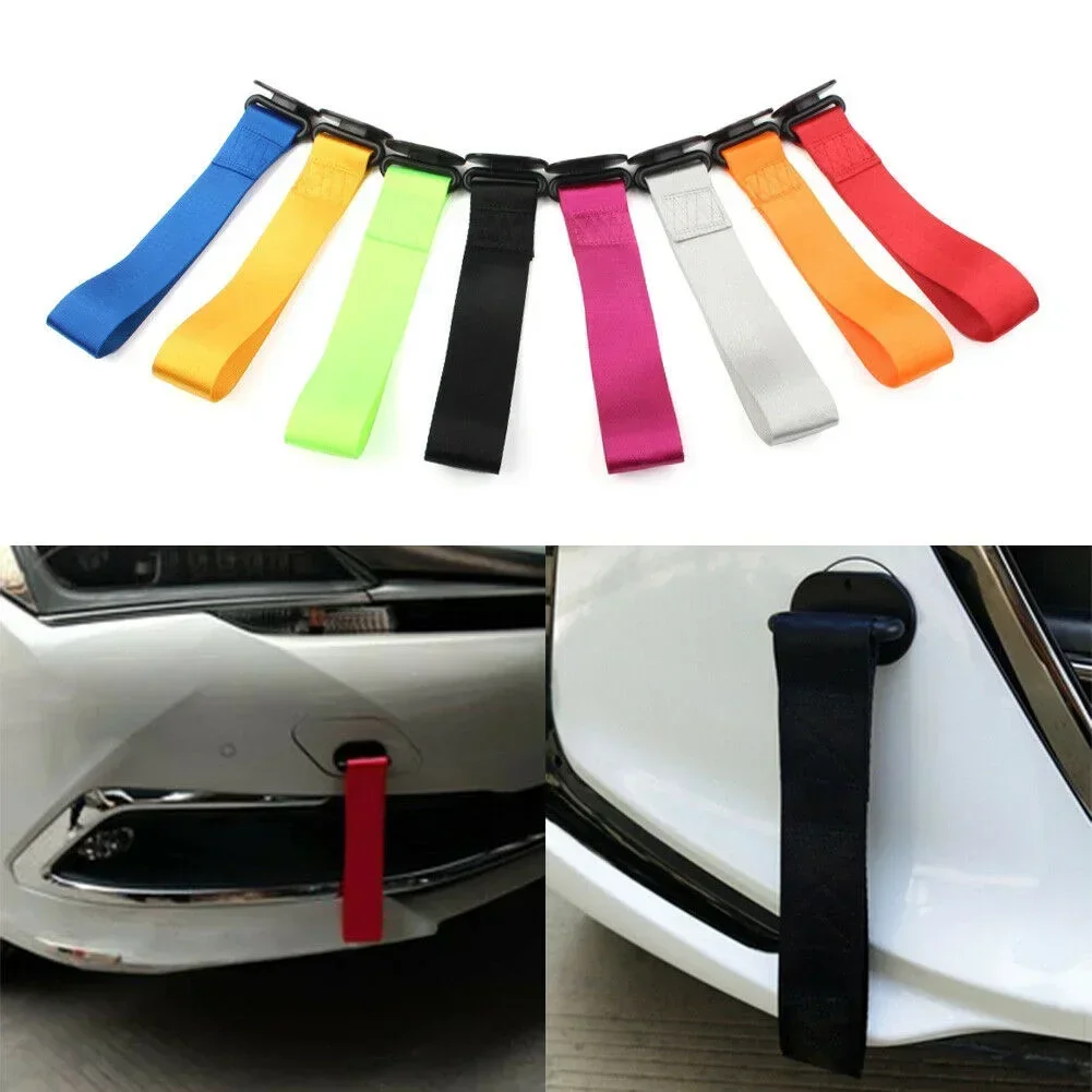 

Univerisal Car Tow Towing Strap Belt Rope Rally Hook Universal Rear/Front Bumper Nylon Racing Tow Strap 245x50mm