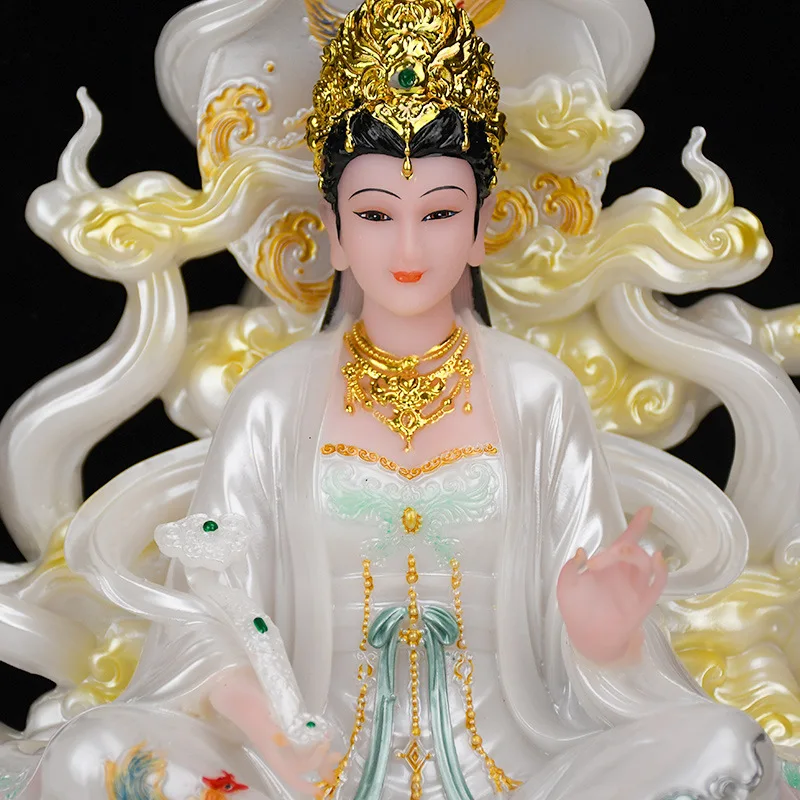 Wholesale white marble Buddha statue male and female fox fairy ornament household worship statue Xianting fox fairy ornament
