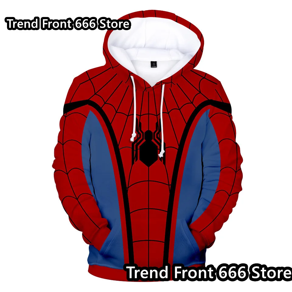 Boys/Mens Spider-Man 3D Hoodies Autumn Pullover Sweatshirts Boys Adult Superhero Hoodie Long Sleeve Cos Jacket For Children