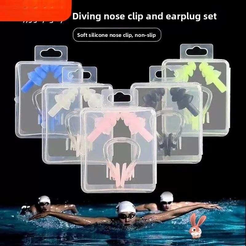 conjunto-profissional-de-mergulho-para-adultos-clipe-nasal-antiderrapante-para-natacao-e-snorkeling-plugue-nasal-a-prova-d'