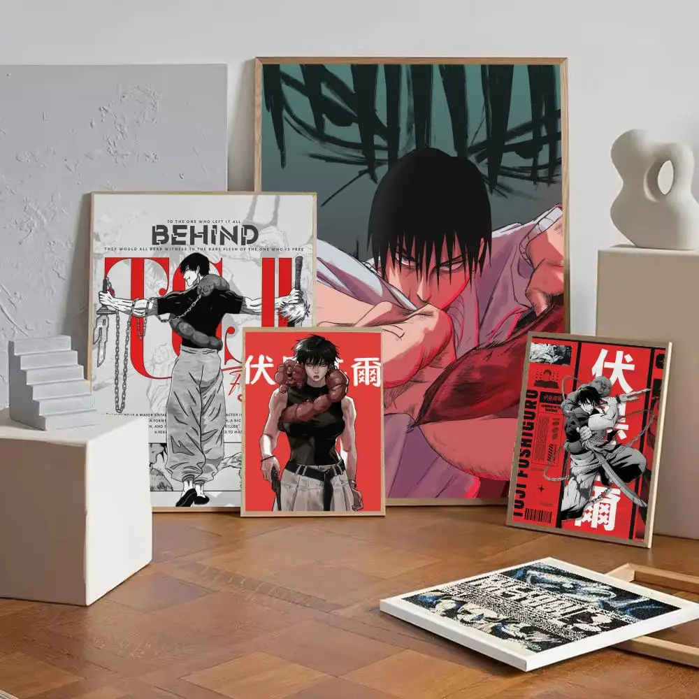J-Jujutsu Kaisen toji fushiguro Poster Paper Print Home Living Room Bedroom Entrance Bar Cafe Art Painting Decoration