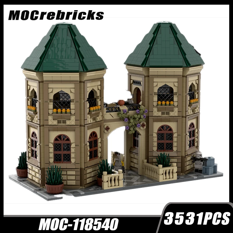 

City Street View Series SW Castle Architecture MOC Building Block Technology Assembled Collection Experts DIY Model Brick Toys