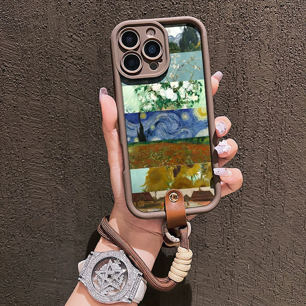 Van Gogh Collage Handyhülle für Samsung Galaxy S26 S21 S25 S24 S23 S22 Ultra Plus FE Hülle A16 A36 A54 A55 A56 mit Lanyard Funda – Detail 6