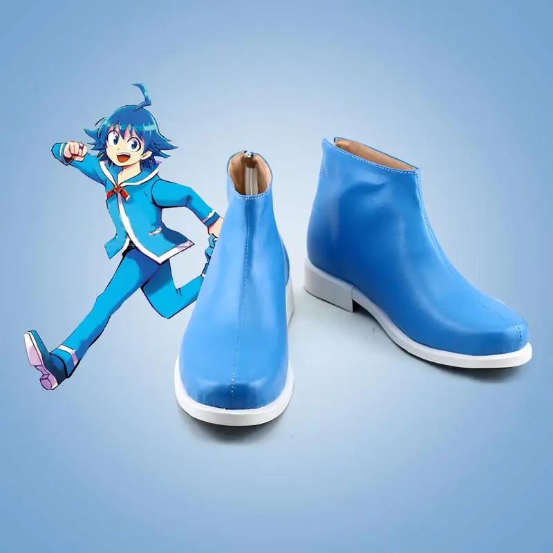 

Welcome to Demon School! Iruma-Kun Suzuki Iruma Cosplay Shoes Boots Anime Halloween Party Accessories Blue Shoes Custom Made