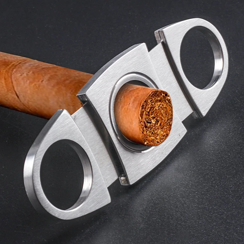 Stainless Steel Cigar Cutter Metal Classic Cutter Guillotine Cigar Scissors Gift Puncher Cutting Knife Cigar Accessory