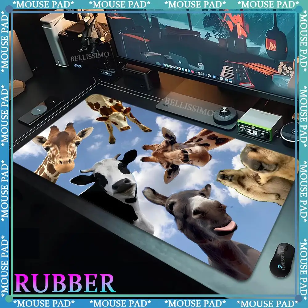 

Kawaii cat desk mat 2D flat animal gaming mouse pad cute large mouse pad suitable for keyboard pad design office mouse pad