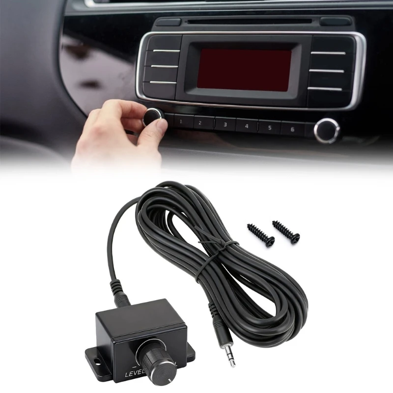 Car Amplifier Volumes Regulator 5m Cable AUX Volumes Knob Universal Bass Subwoofer Adjuster Vehicle Audios Controller Knob