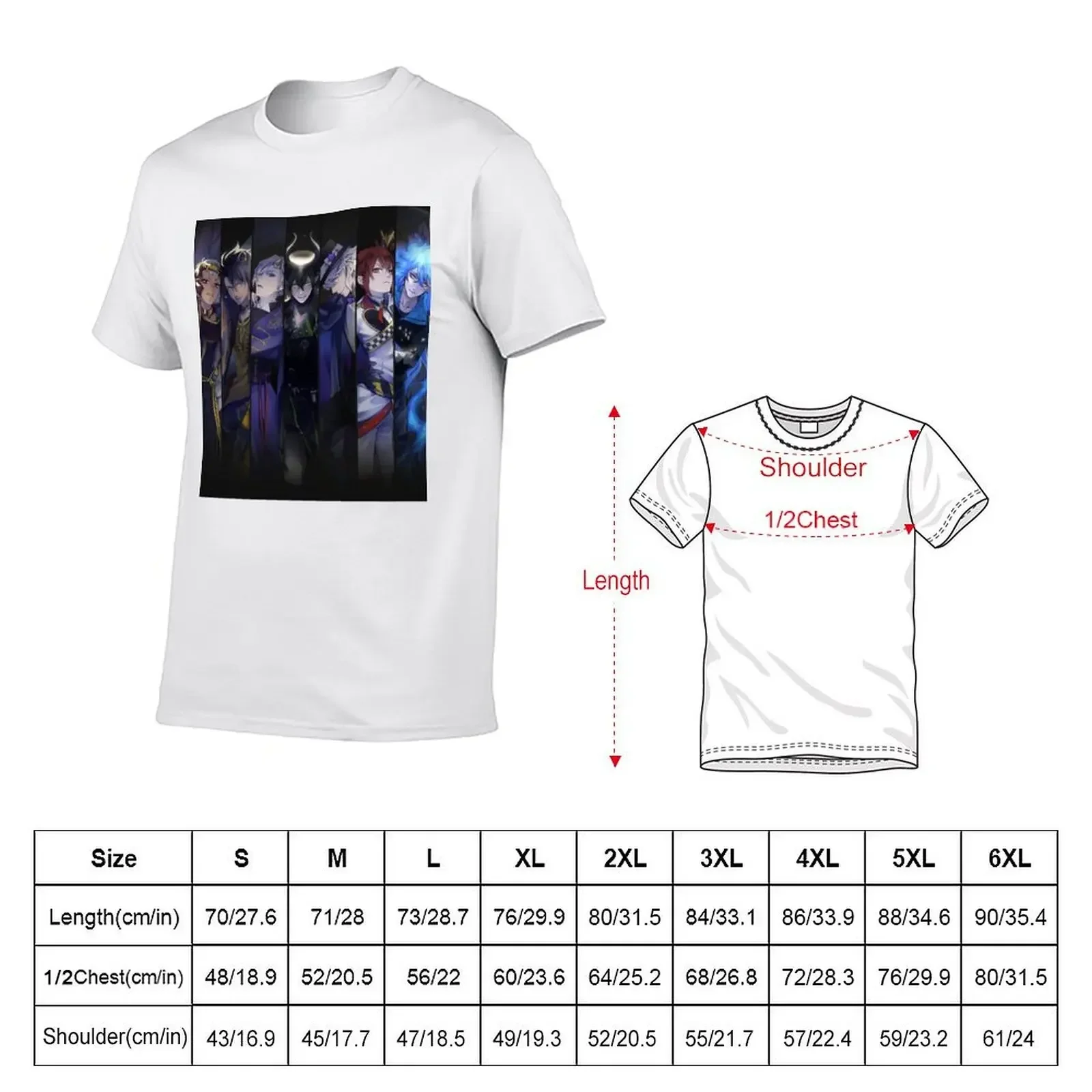 Twisted Wonderland T-Shirt anime stuff korean fashion mens cotton t shirts