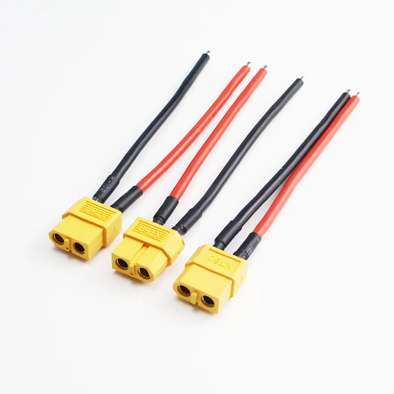 جديد 5 قطعة XT60 أنثى/ذكر التوصيل البطارية موصل موازي مع سلك مرن سيليكون 14AWG 100 مللي متر لمحرك بطارية ليبو RC