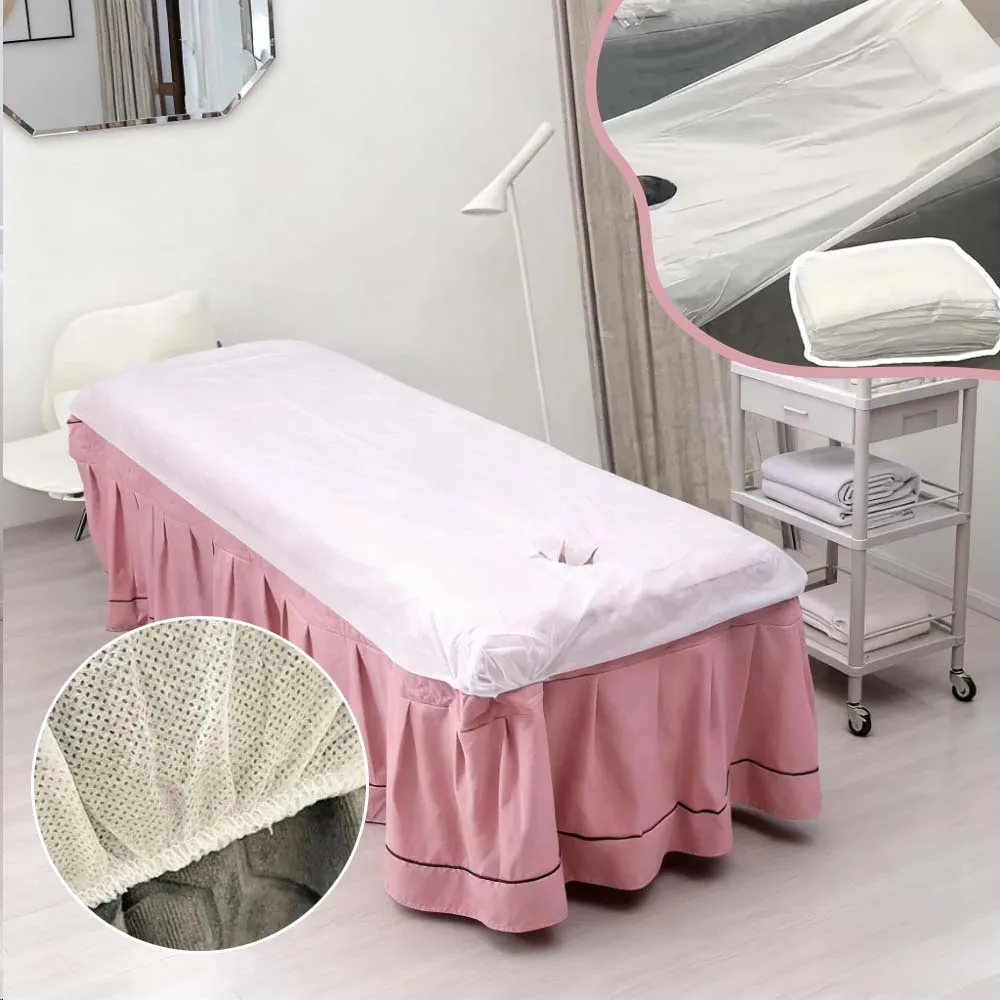 

Disposable 20pcs Beauty Salon Bed Sheets Elastic Breathable Non-Woven Bed Covers Spa Salon Bedding Single-Use Sábanas Para Camas