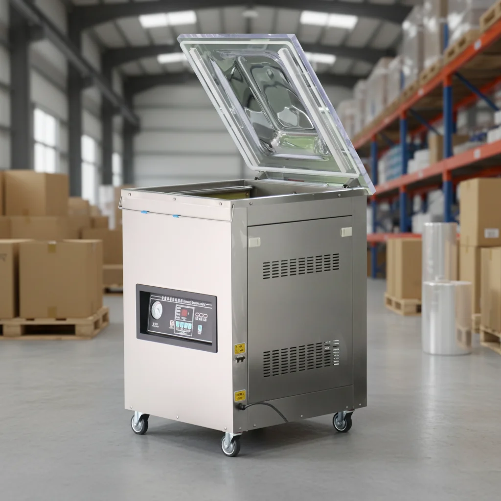 DZ-500/2E Multi-Purpose Vacuum Packaging Machine, Deep-Chamber Vacuum Packaging Machine, Commercial Vacuum Sealing Machine