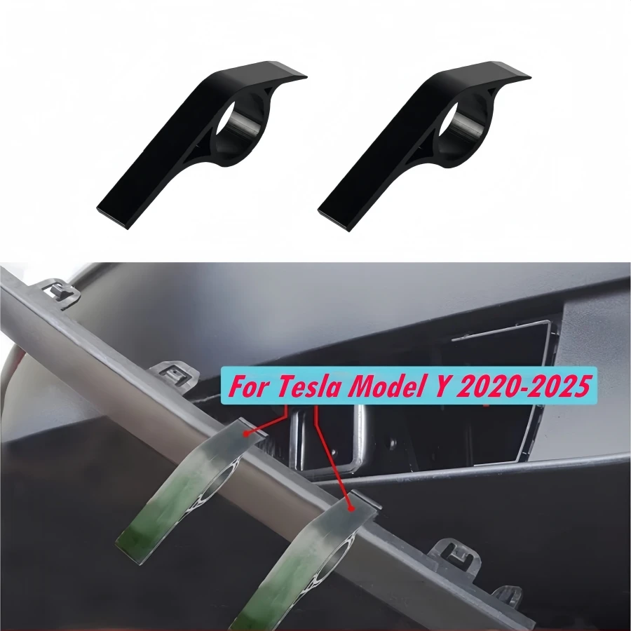 2PCS Black Alloy Hitch Cover Removal Tools For Tesla Model Y 2020-2025 Juniper Metal Pry Bar Set Non-Marring Car Trim Removal