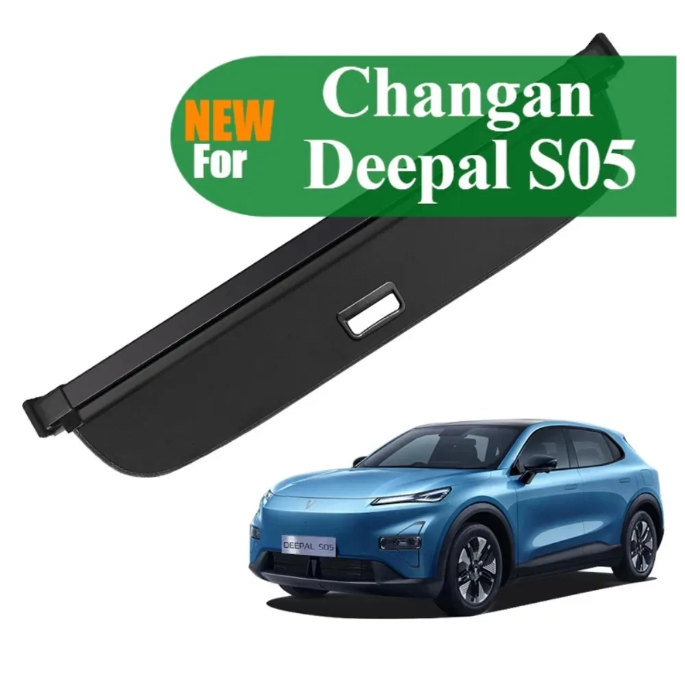 Retractable Trunk Black Cargo Cover For Changan Deepal S05 Universal Fit Black Trunk Shield Shade Auto Interior Accessories