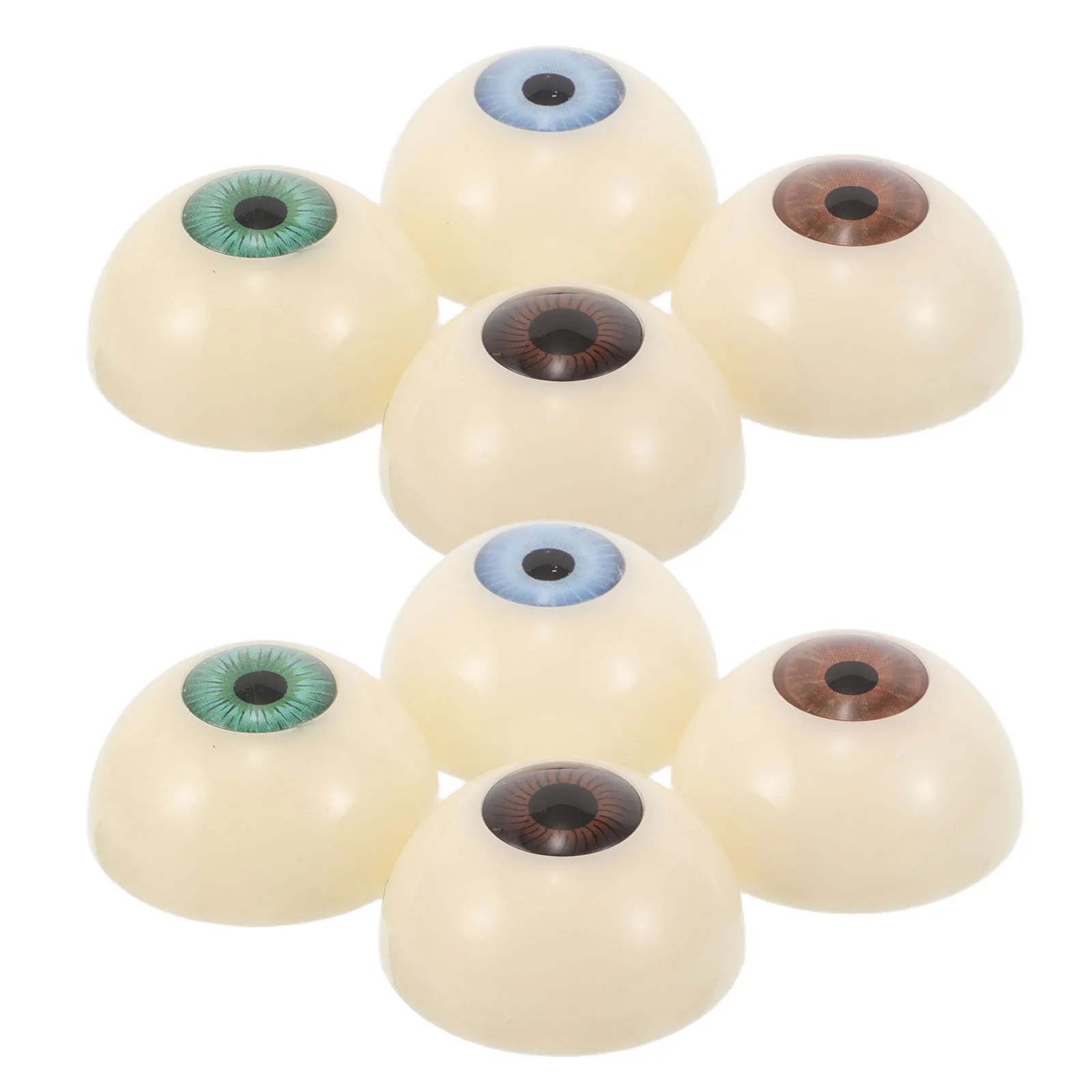 

8Pcs Acrylic Eyeballs Realistic Half Round Fake Eyes for Halloween Craft Horror Decorations Eye Balls Eyeballs Realistic