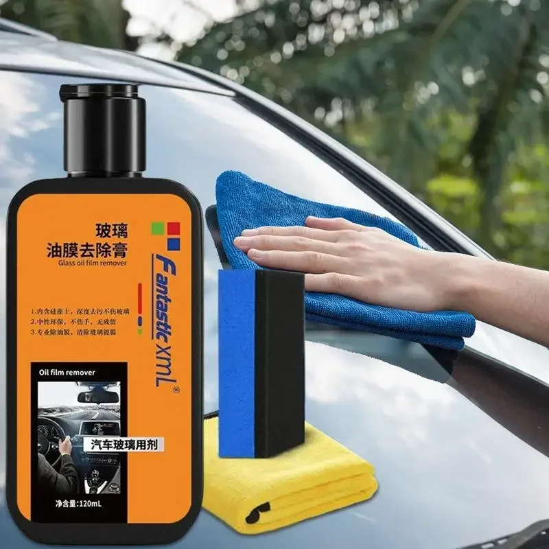 Glass oil film remover, car window and windshield cleaning, stain removal, oil film cleaning agent