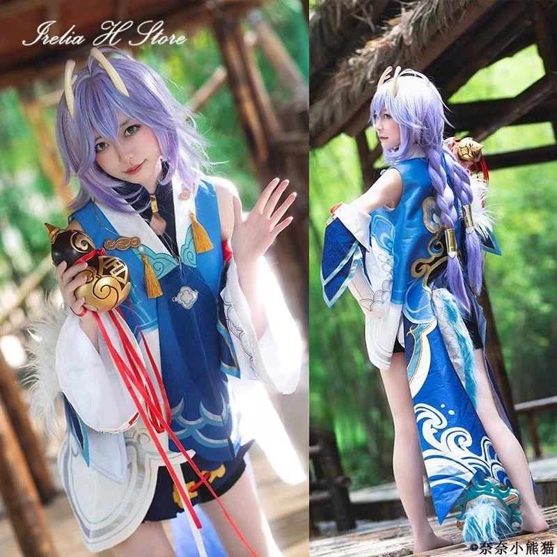 Irelia H Store อะนิเมะ Honkai: Star Rail Bailu คอสเพลย์เครื่องแต่งกาย Bailu น่ารักชุดเครื่องแต่งกายฮาโลวีนหญิง
