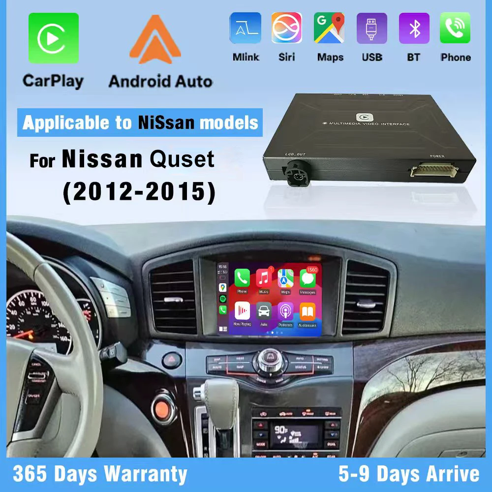 

Wireless CarPlay for Nissan Quset 2012-2015 Support Android Auto Car player GPS Navigation Mirror Link Reverse Camera Plug Play