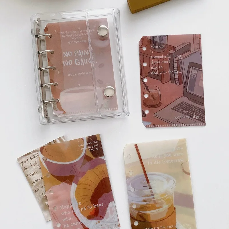 4 ชิ้น/เซ็ต M5 ขนาด Journaling โน้ตบุ๊คหน้าภายในขนาดเล็กแฟชั่น Kpop Photocard สมุดภาพเก็บหน้าภายในน่ารักนักเรียนอุปกรณ์