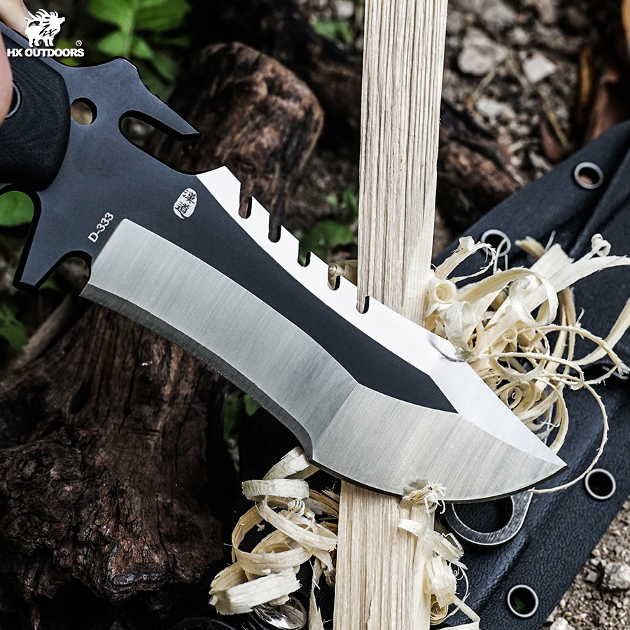 Hx Outdoors DC53 Survival Tactical Knife,Hunting Knives,FullTang Rescue Knife ,Camping Tool 61Hrc G10 Handle Kydex Dropshipping