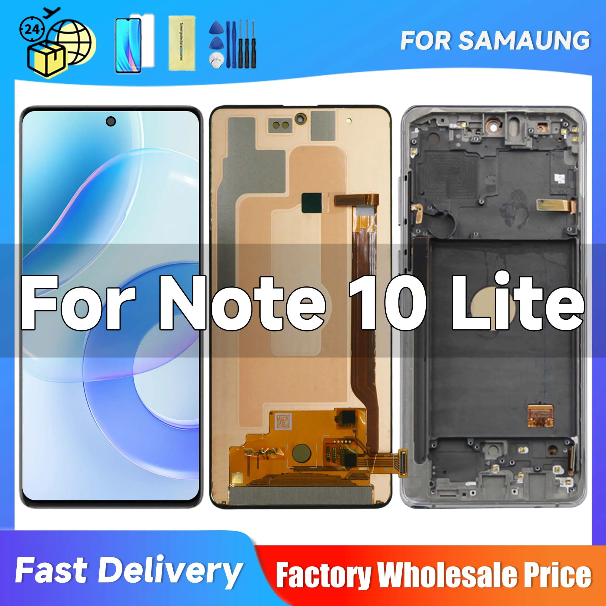 Note 10 Lite For Samsung 6.7\'\'For Note10 Lite N770F N770F/DS LCD Display Touch Screen Digitizer Assembly Replacement