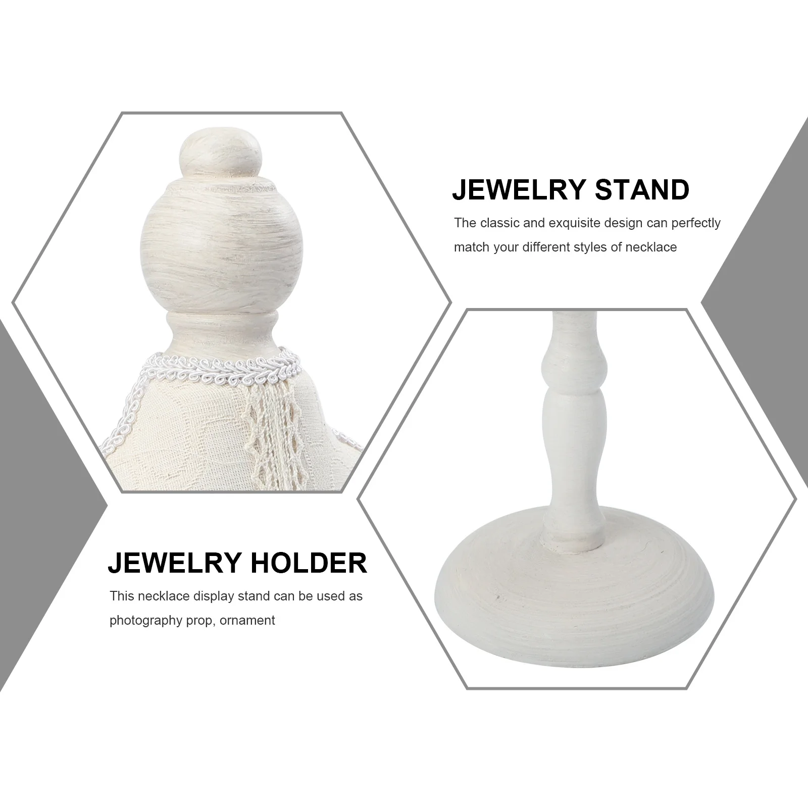 

Exquisite Necklace Display Stand Jewelry Organizer High-Class Materials Safe Long-Use Home Decor Photography Prop